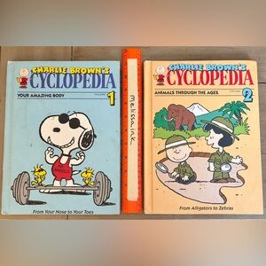 Charlie Brown Cyclopedia 1 2 Your Amazing Body Animals Vintage Books 1990 1980